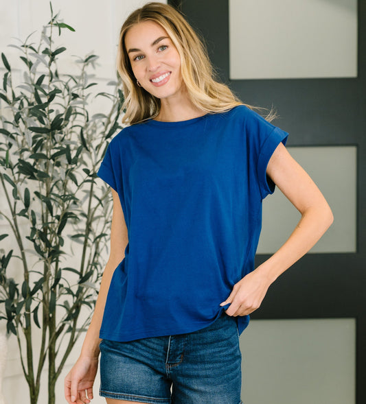 It Starts Here Basic Top | Light Navy