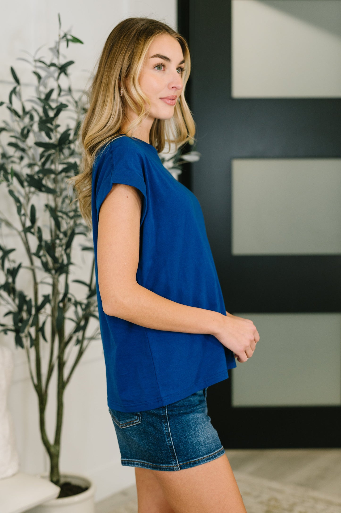 It Starts Here Basic Top | Light Navy