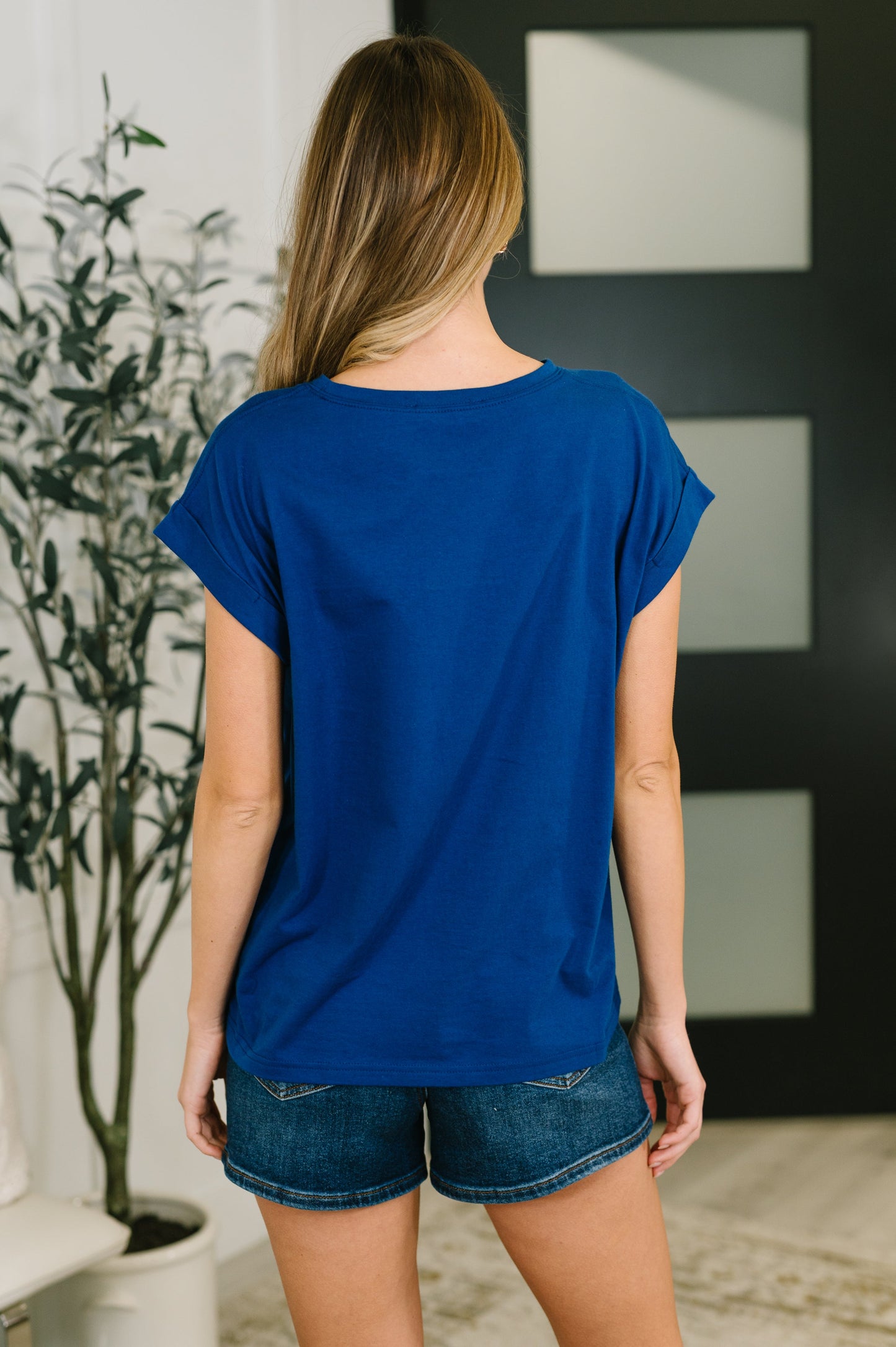 It Starts Here Basic Top | Light Navy