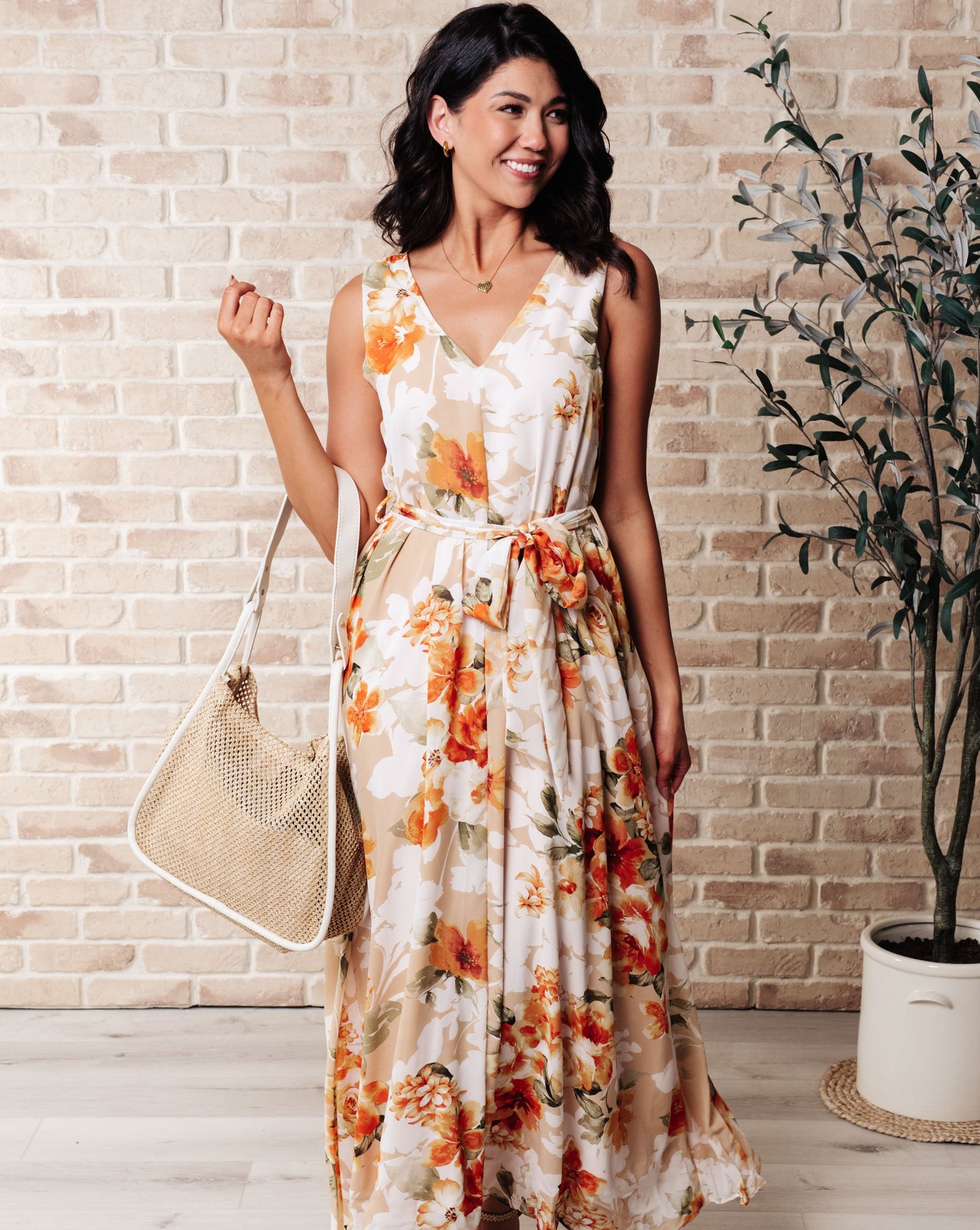 It's All Sunshine Floral Dress | Orange