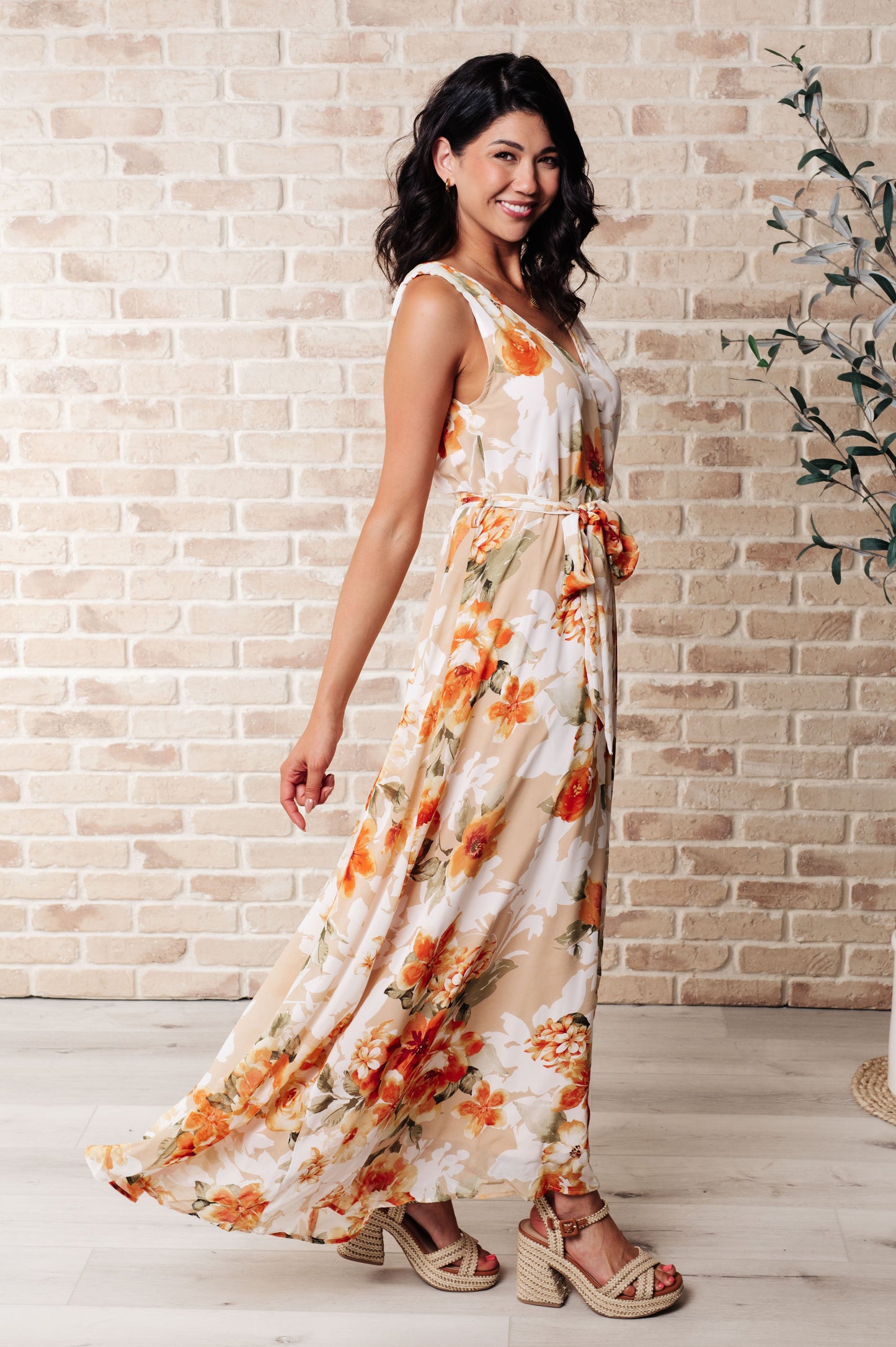 It's All Sunshine Floral Dress | Orange