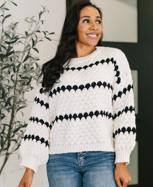 Ivy Lane Sweater | White & Black
