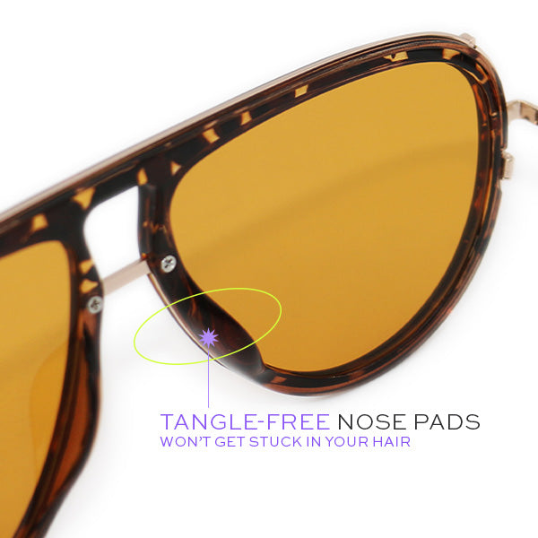 Ivy Luxe Aviator Sunglasses | Yellow