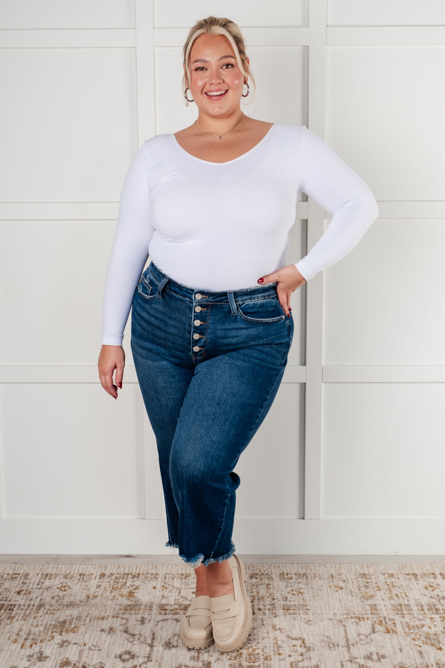 Janice High-Rise Wide Leg Crop Jeans | Judy Blue