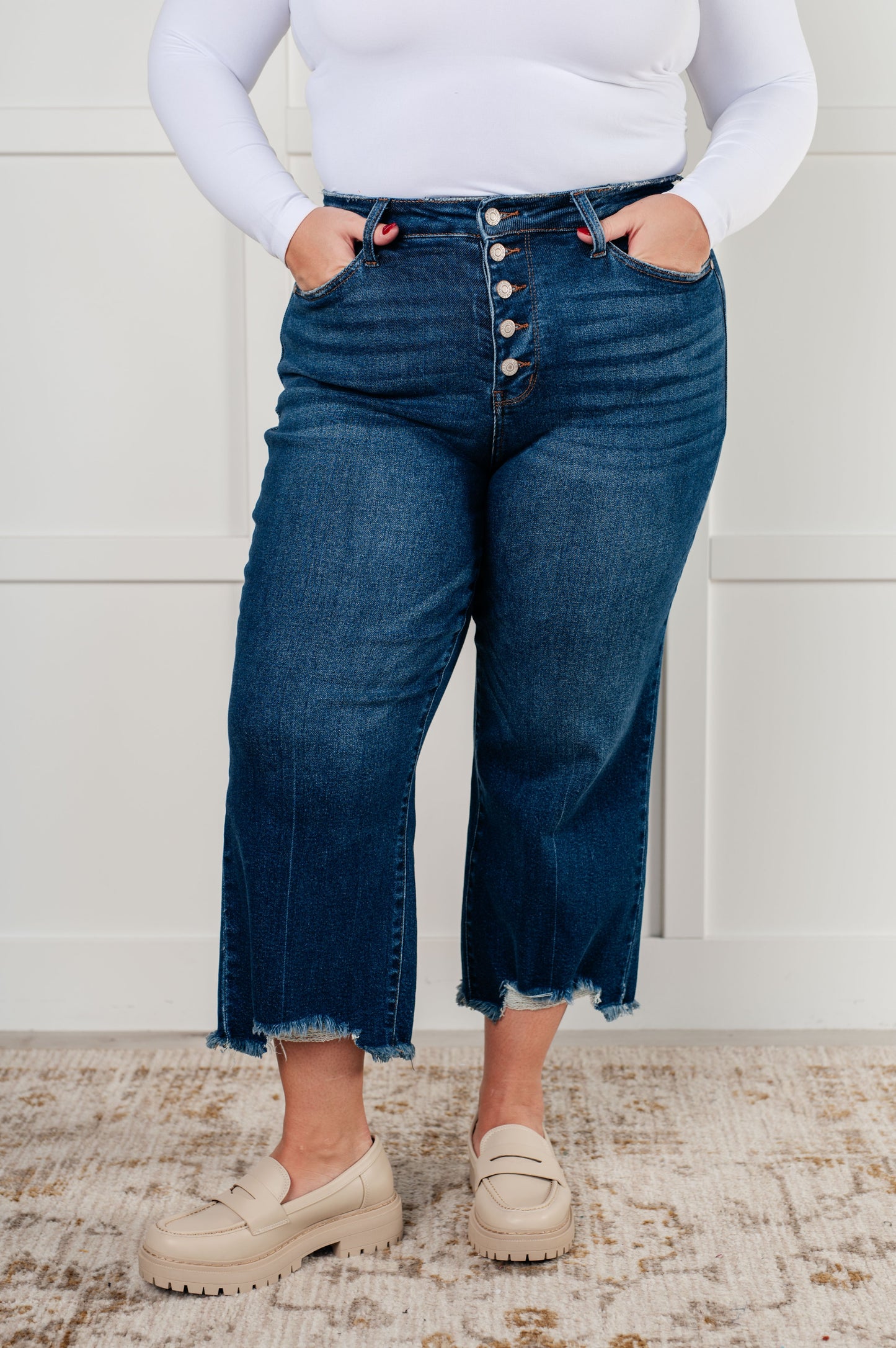 Janice High-Rise Wide Leg Crop Jeans | Judy Blue