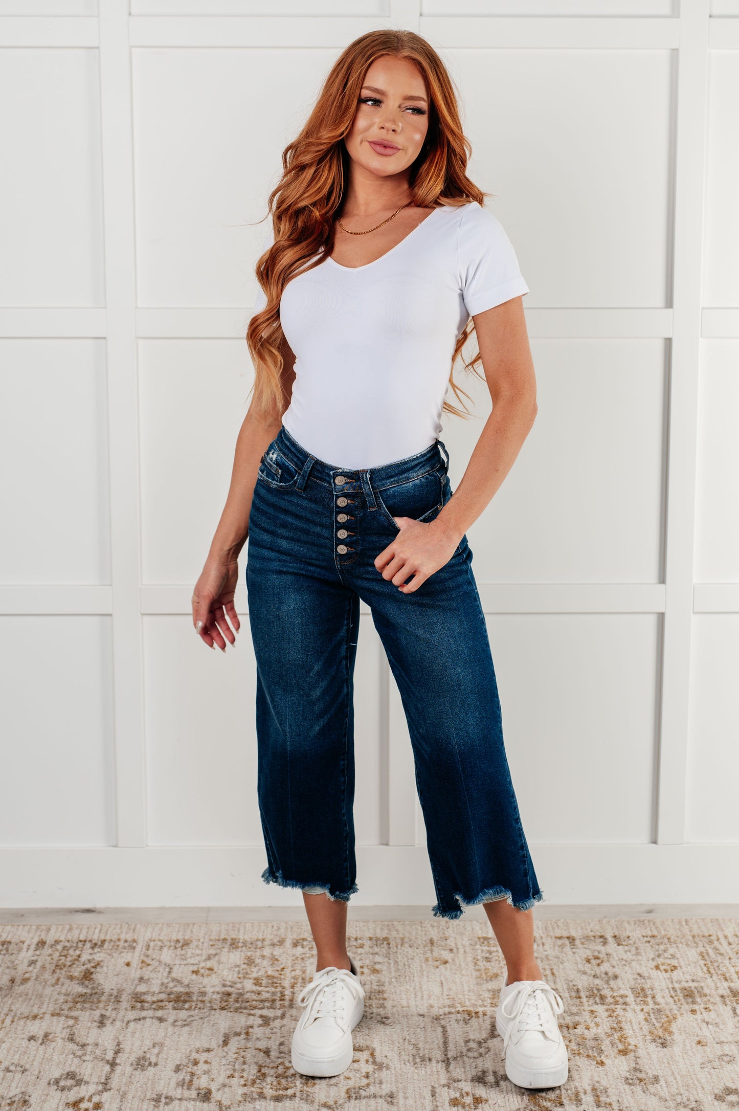 Janice High-Rise Wide Leg Crop Jeans | Judy Blue