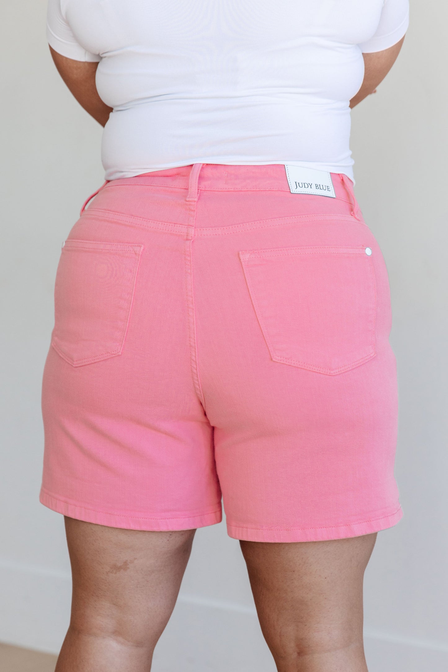 Jenna High Rise Control Top Cuffed Shorts | Pink | Judy Blue
