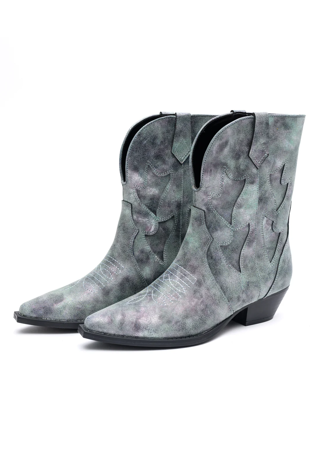 Jersey Metallic Boots | Blue