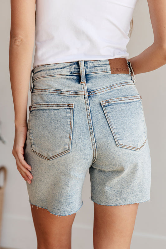 Cindy High-Rise Distressed Boyfriend Shorts | Judy Blue