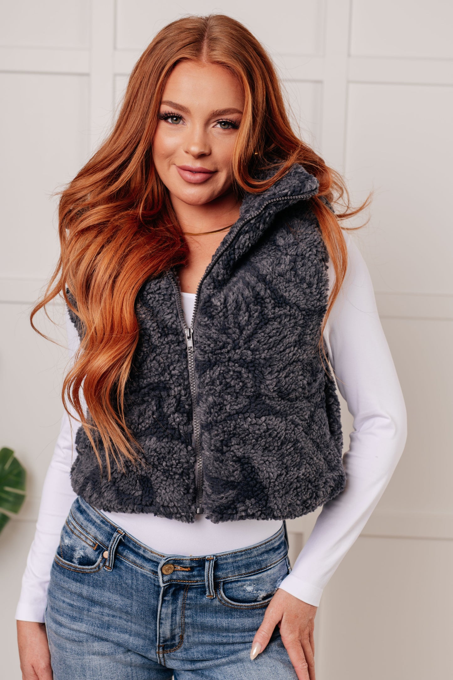 Just One More Layer Paisley Sherpa Vest