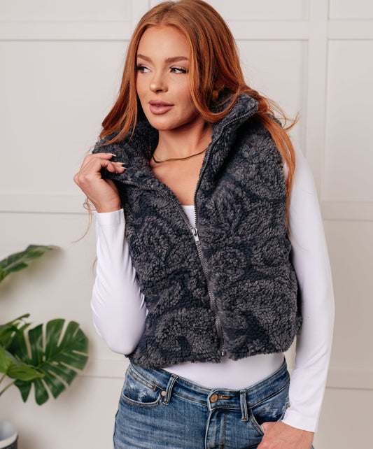 Just One More Layer Paisley Sherpa Vest