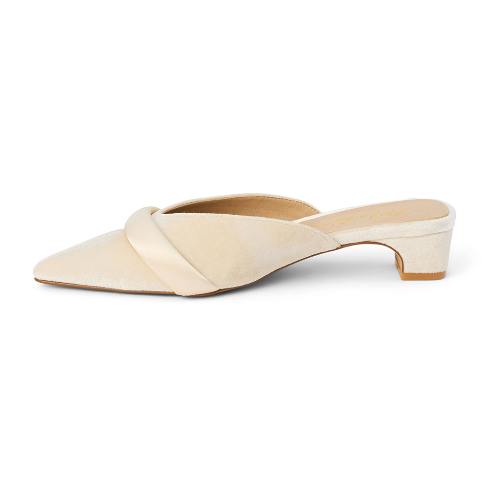 Kellan Heeled Mules | Ivory