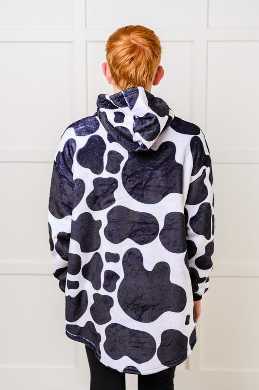 Oversized Hoodie Blanket | Cow | Kid's