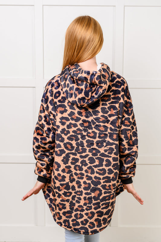 Oversized Hoodie Blanket | Leopard | Kid's