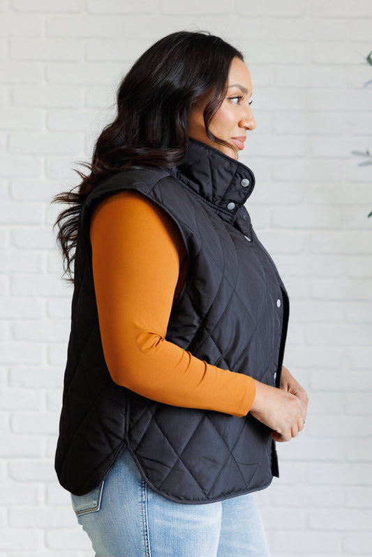 Layering Queen Quilted Puffer Vest | Black