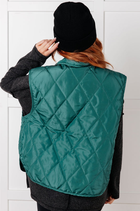 Layering Queen Quilted Puffer Vest | Hunter Green