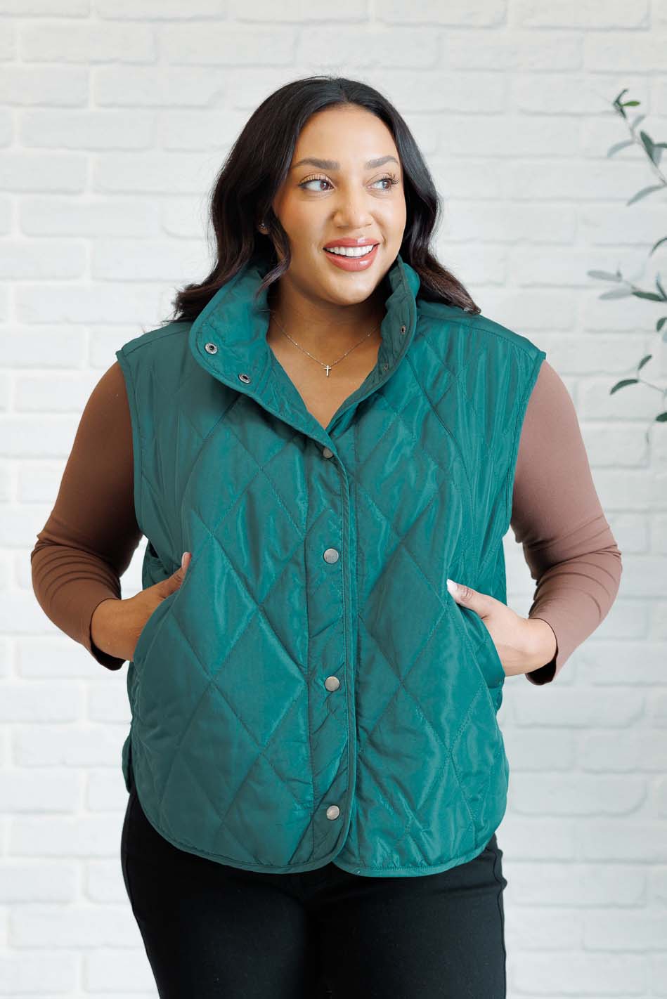 Layering Queen Quilted Puffer Vest | Hunter Green