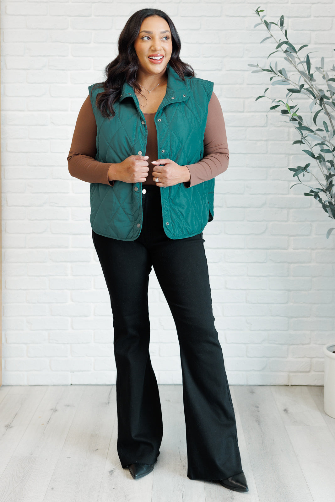 Layering Queen Quilted Puffer Vest | Hunter Green