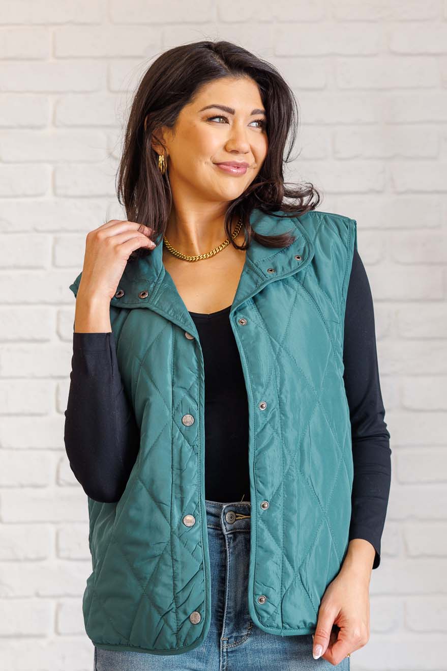 Layering Queen Quilted Puffer Vest | Hunter Green