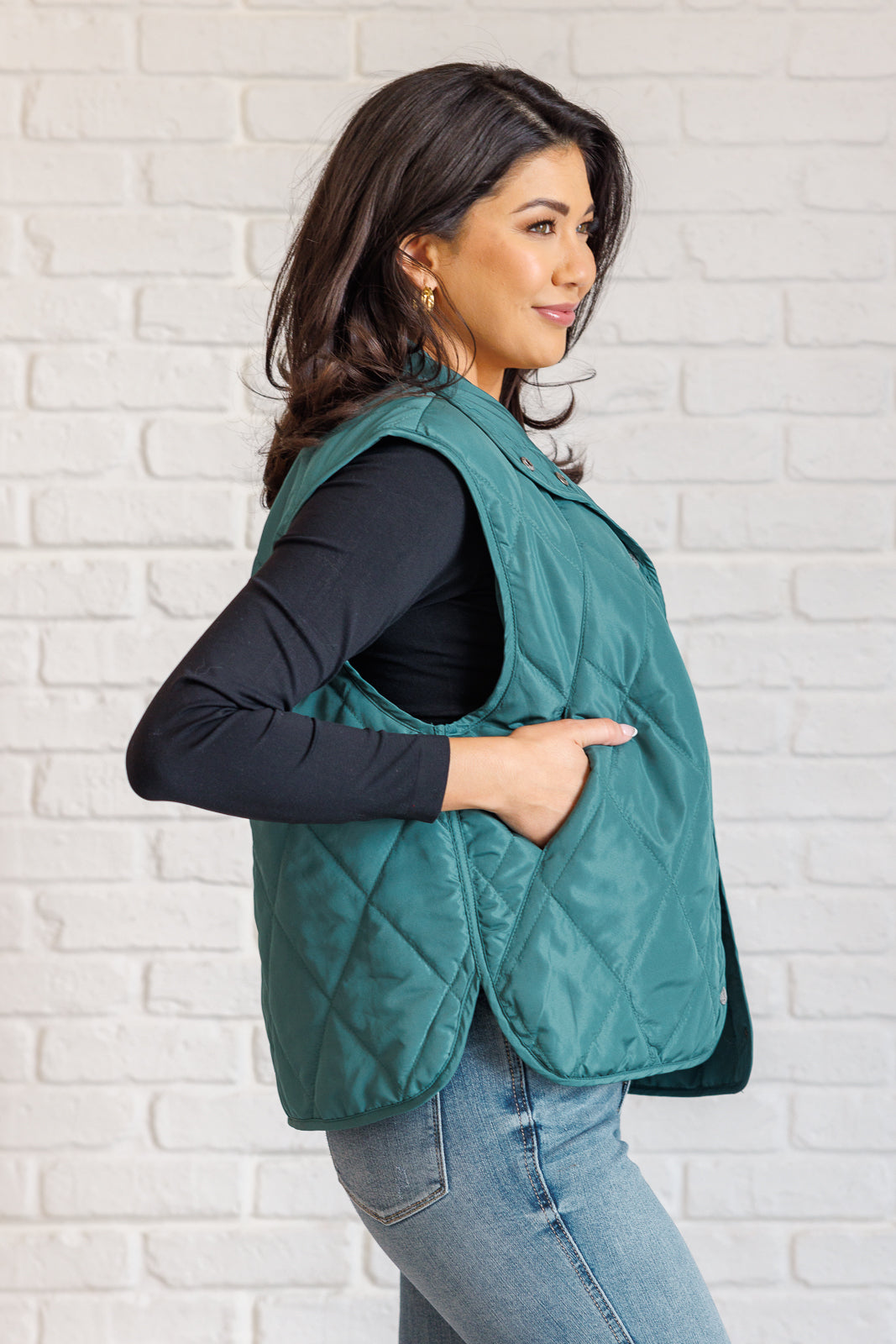 Layering Queen Quilted Puffer Vest | Hunter Green