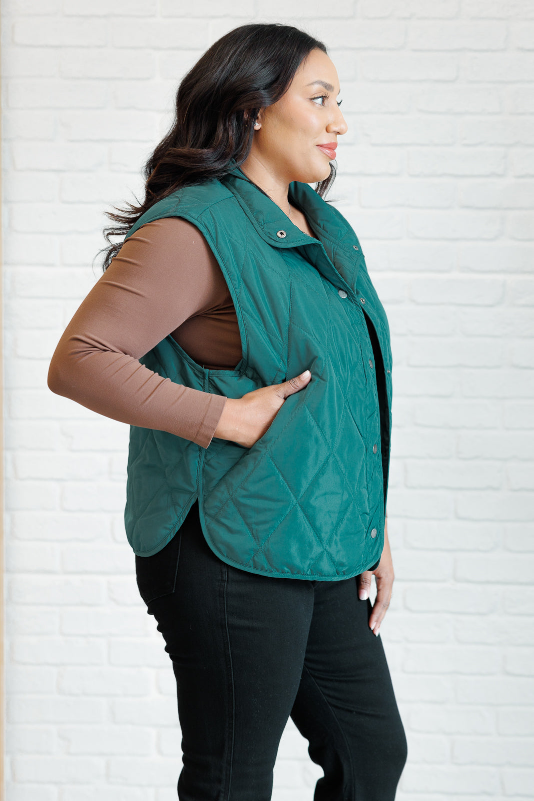 Layering Queen Quilted Puffer Vest | Hunter Green