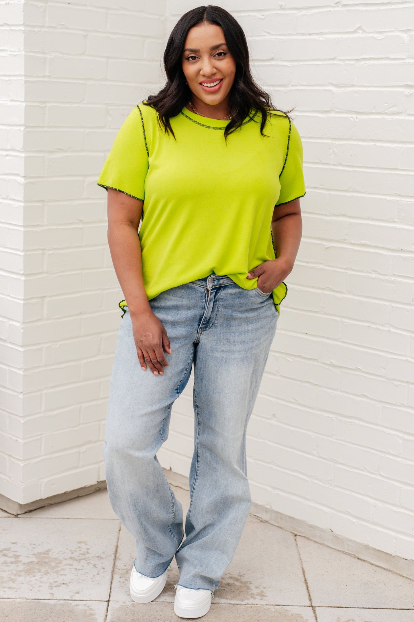 Lemons & Limes Contrast Top