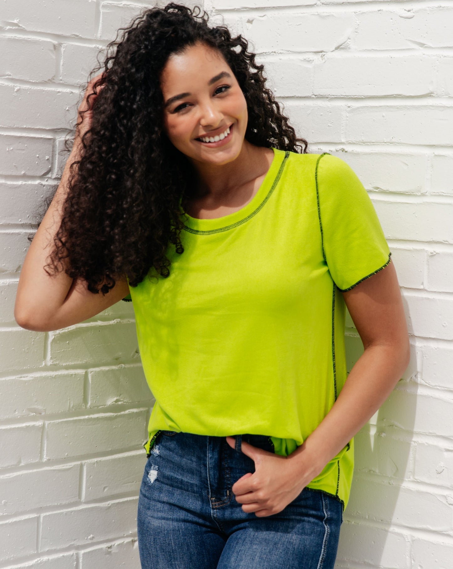 Lemons & Limes Contrast Top