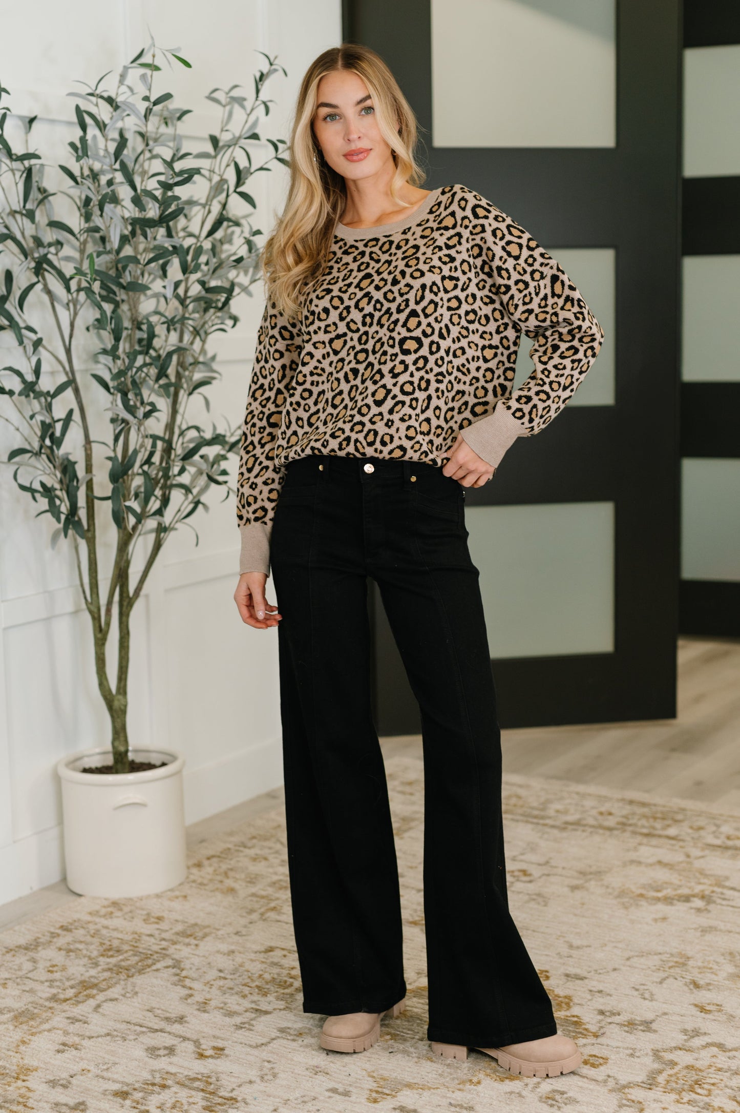 A Lil' Sass Never Hurt Leopard Pullover