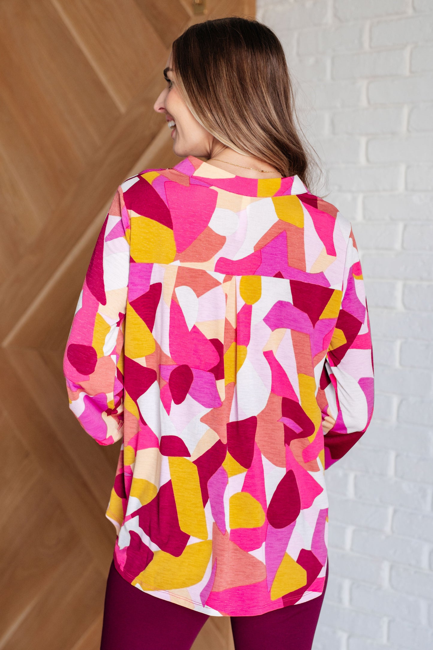 Lizzy Top | Magenta & Mustard