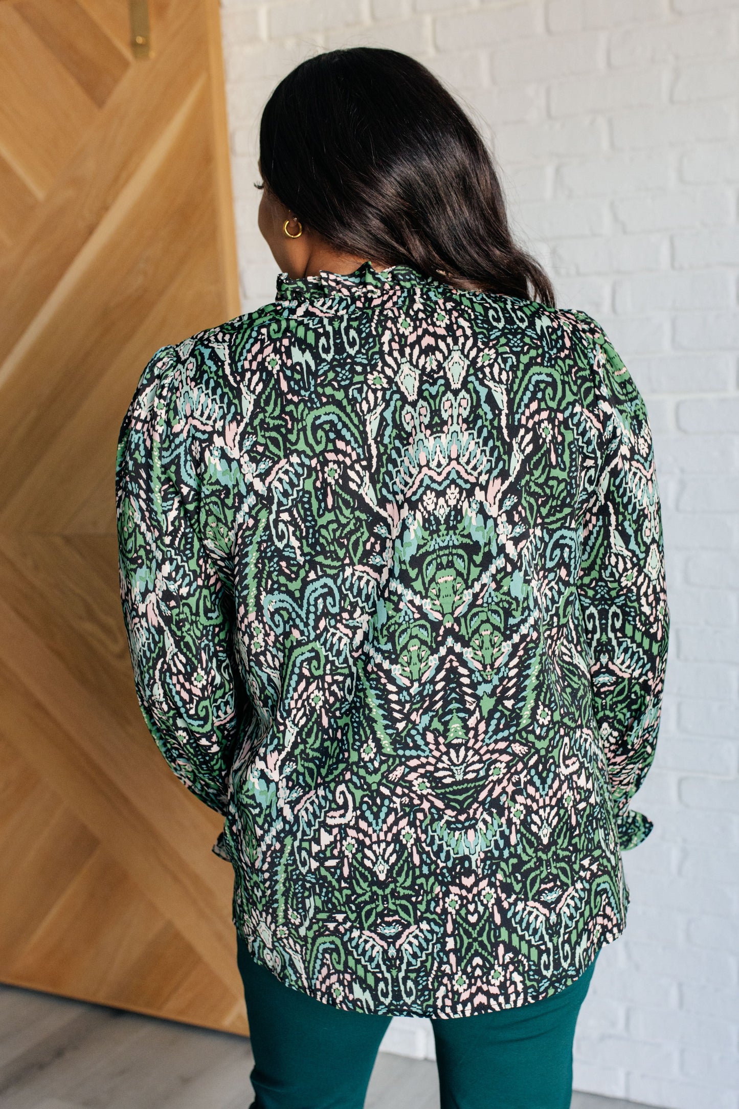 Looking Out Damask Blouse