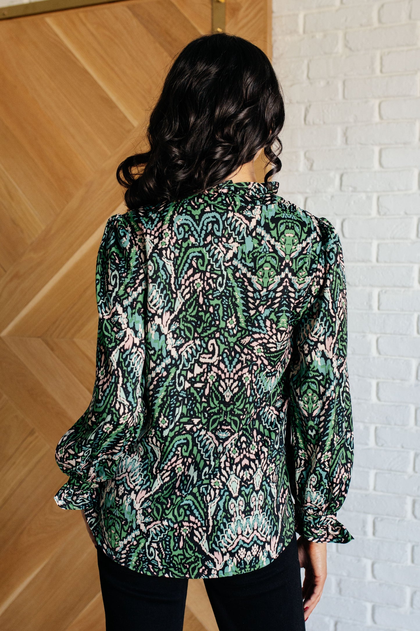 Looking Out Damask Blouse