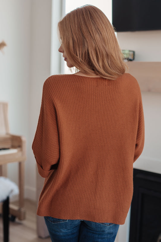 Lotta Love Sweater Top | Rust
