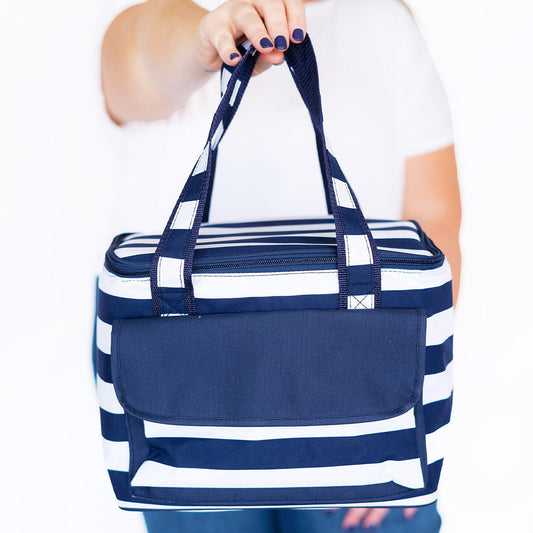 Striped Cooler Bag | Navy