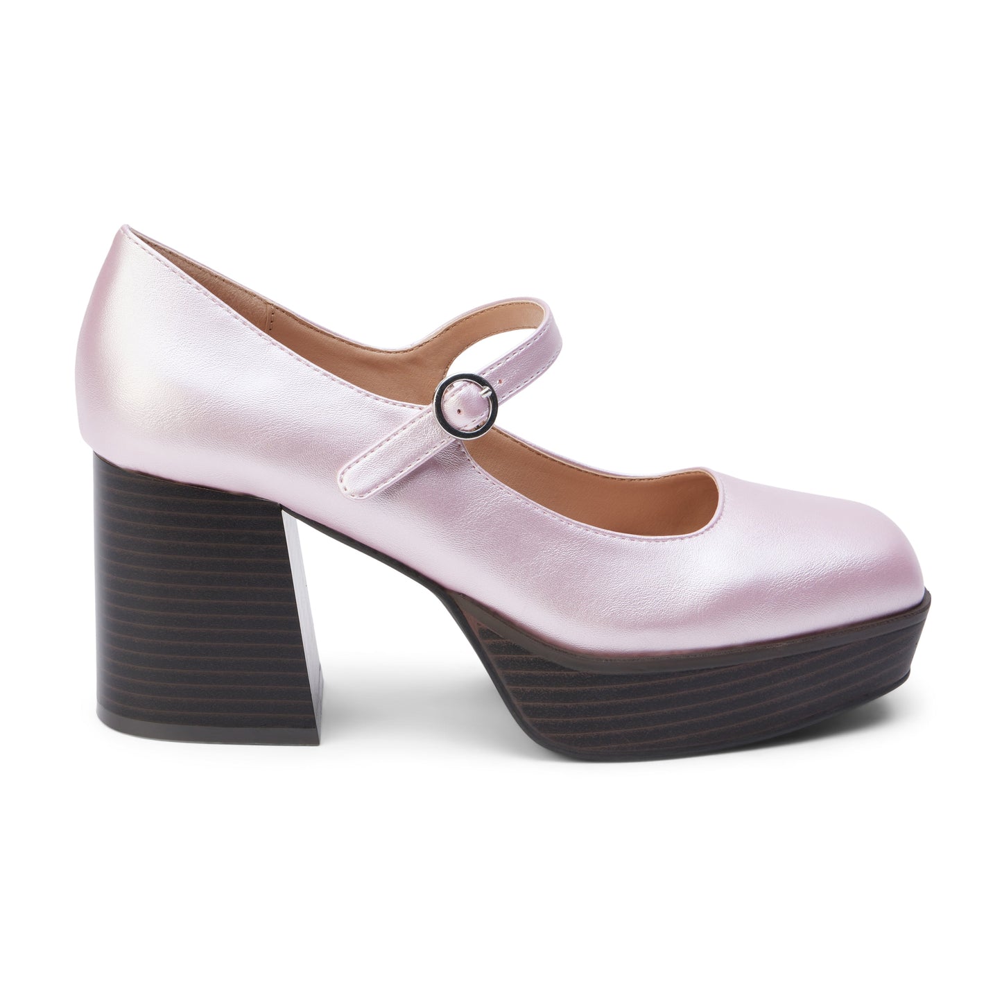 Matilda Platform Heels | Metallic Rose