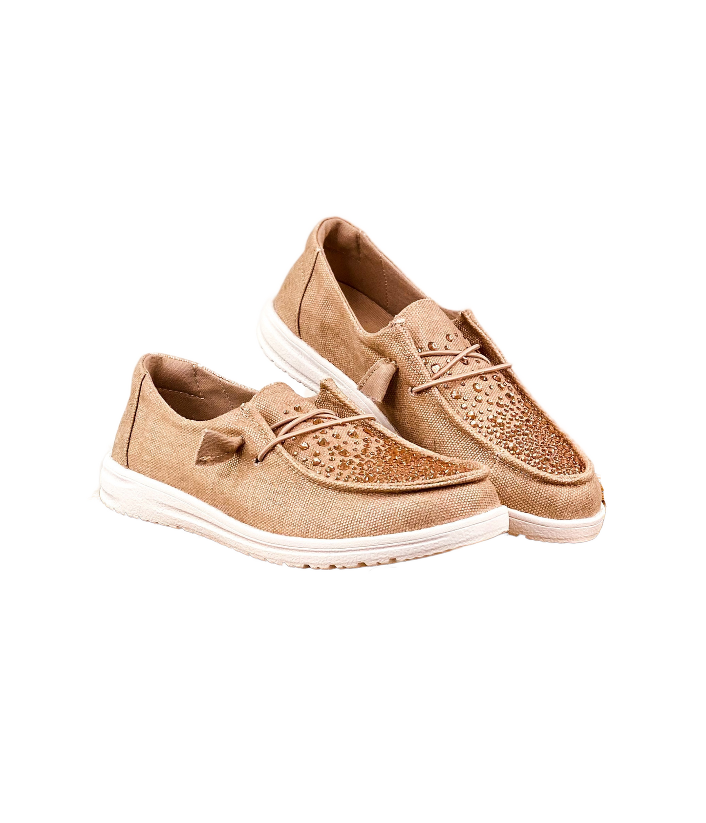 Maco Boat Shoes | Rose Gold Rhinestone