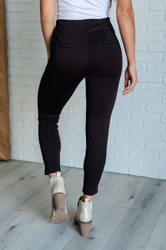 Magic Ankle Crop Skinny Pants | Chocolate