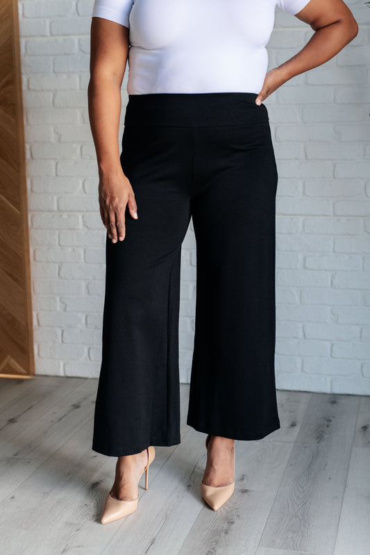 Magic Wide Leg Crop Pants | Black