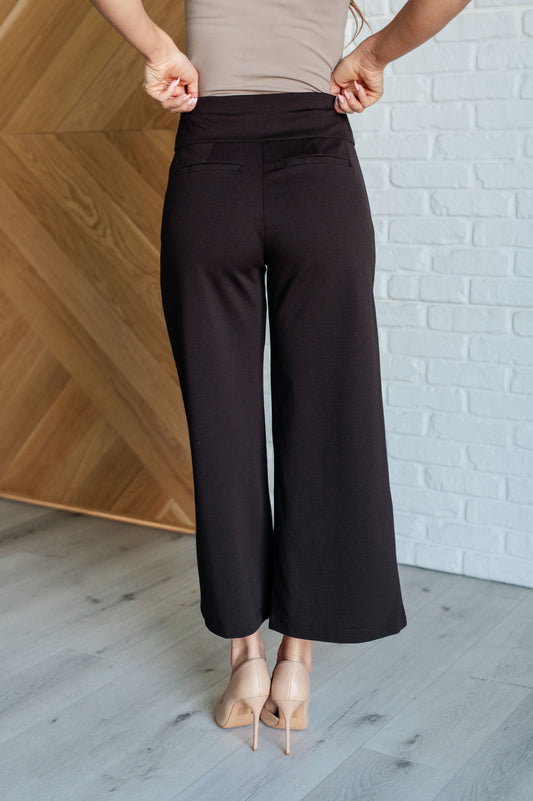 Magic Wide Leg Crop Pants | Chocolate