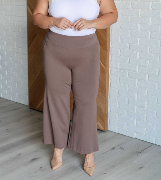 Magic Wide Leg Crop Pants | Dark Mocha