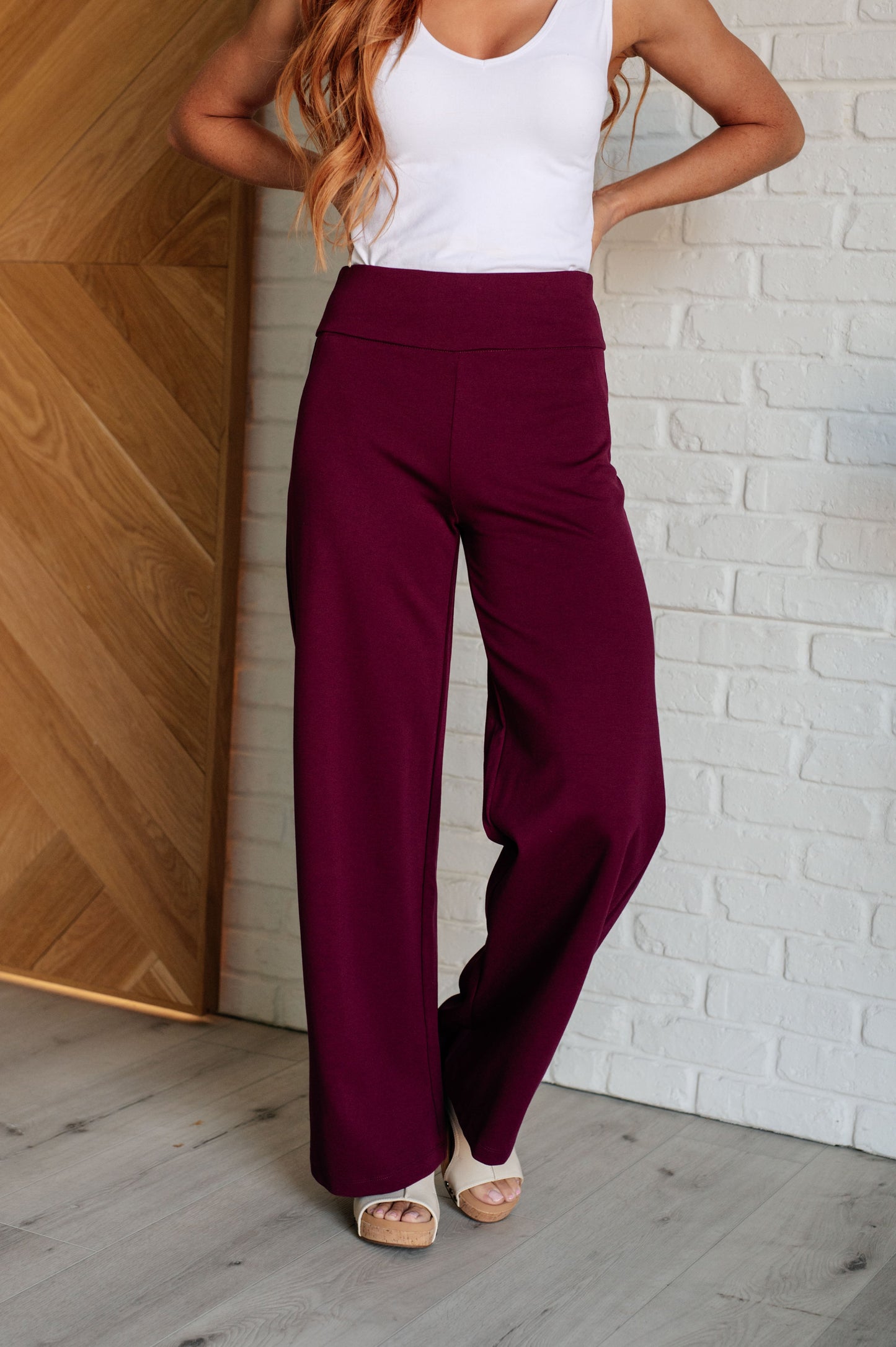 Magic Wide Leg Pants | Wine