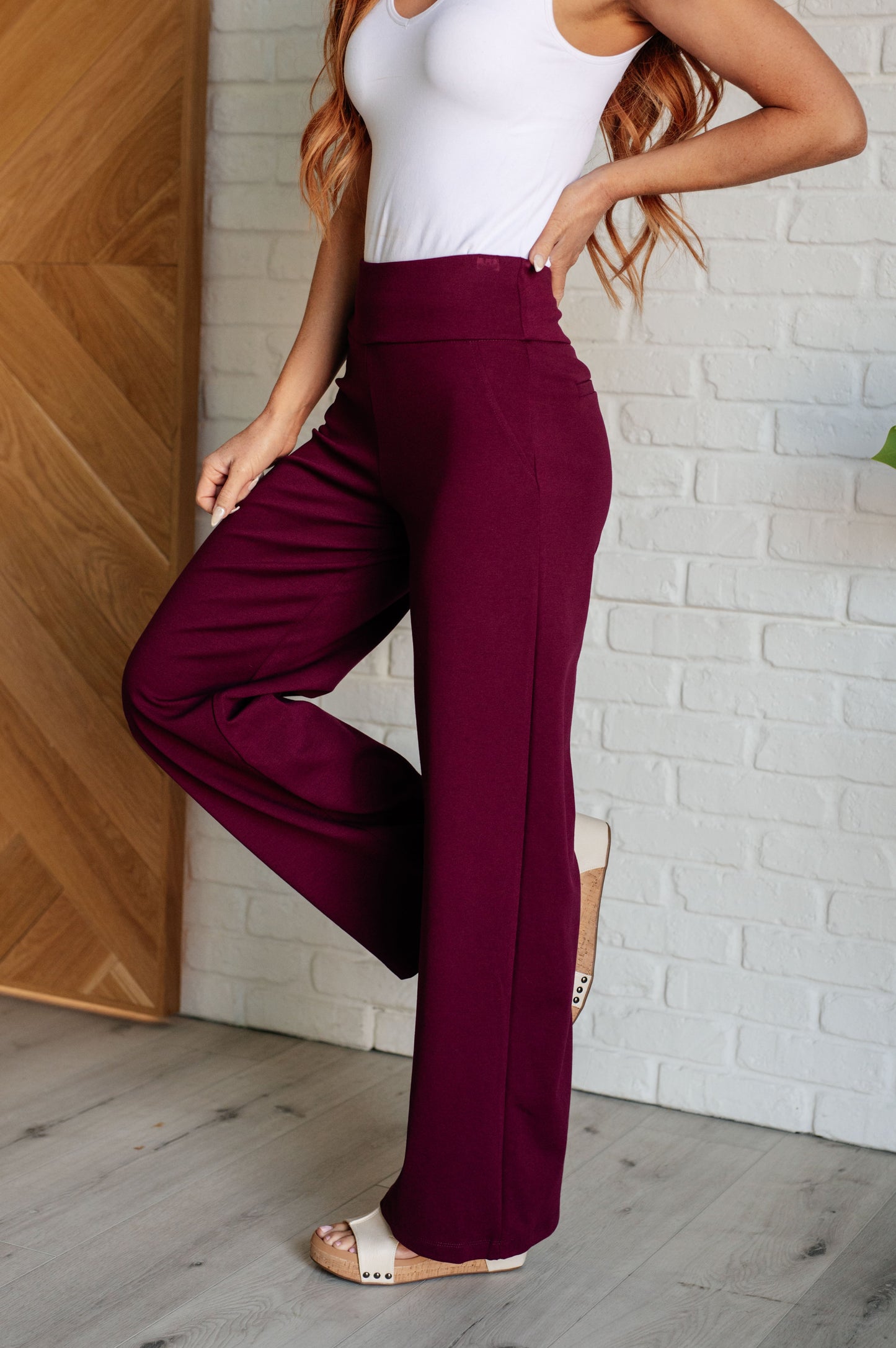 Magic Wide Leg Pants | Wine