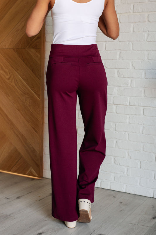 Magic Wide Leg Pants | Wine