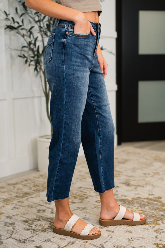 Maisie High-Waist Embroidered Cropped Jeans | Judy Blue