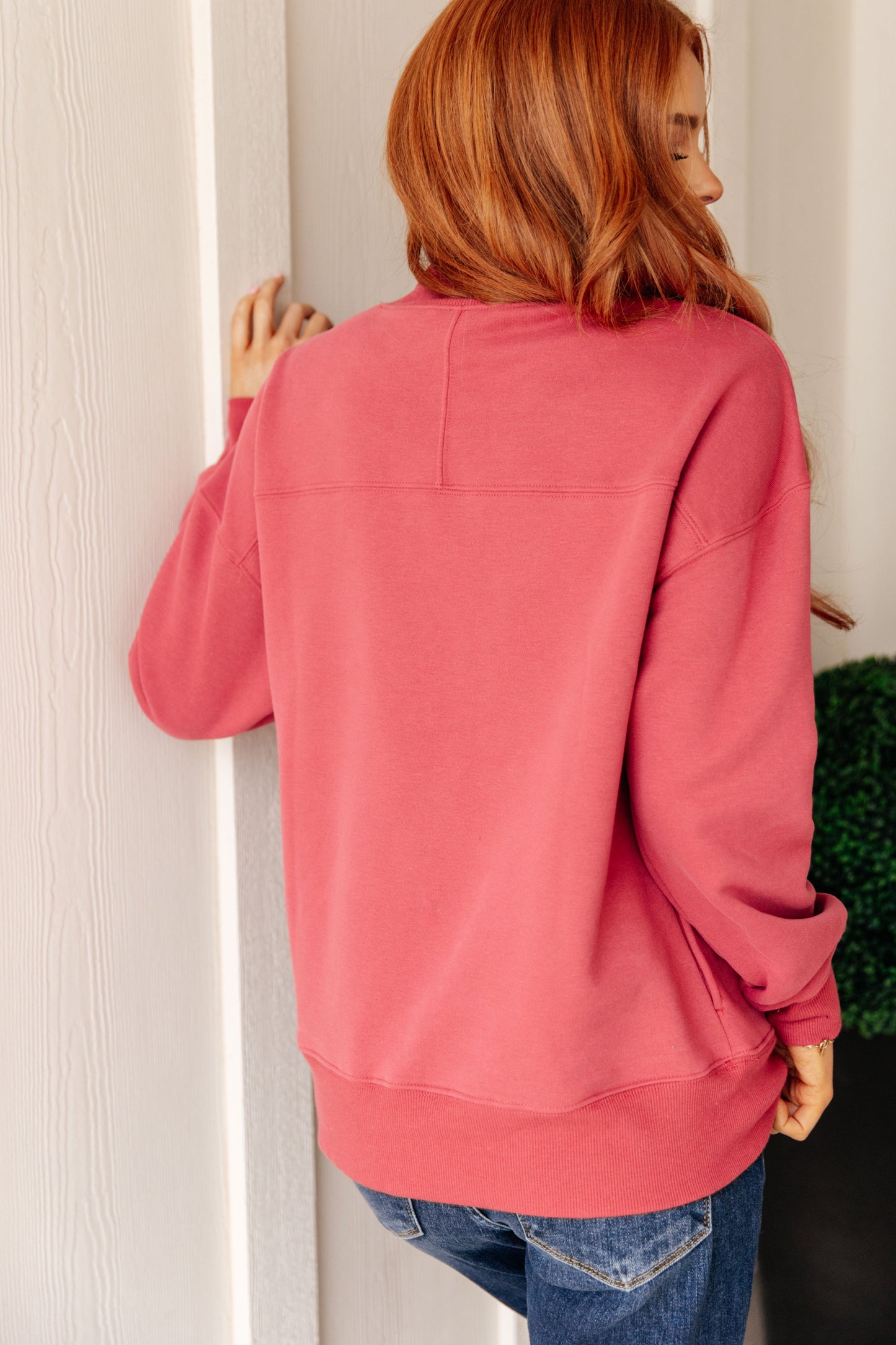 Make No Mistake Pullover | Cranberry