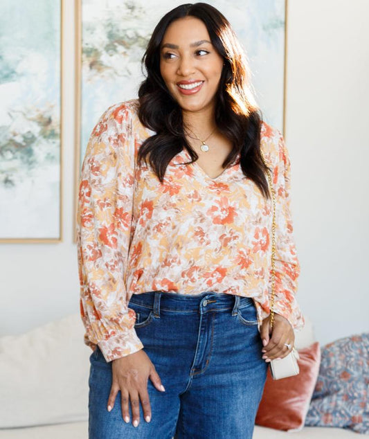 Marigold Dreams Floral Blouse