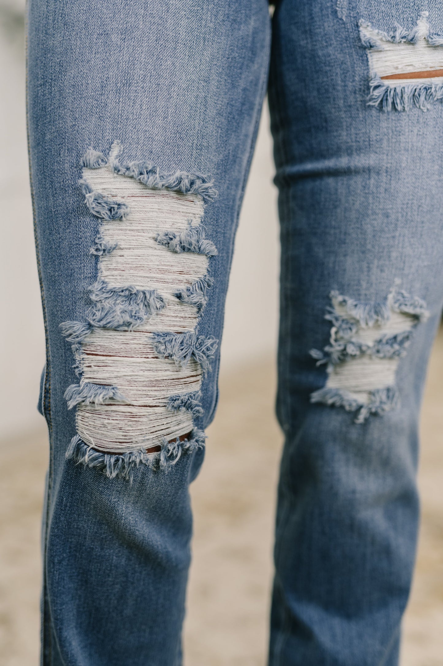 Maureen High-Rise Distressed Bootcut Jeans | Judy Blue