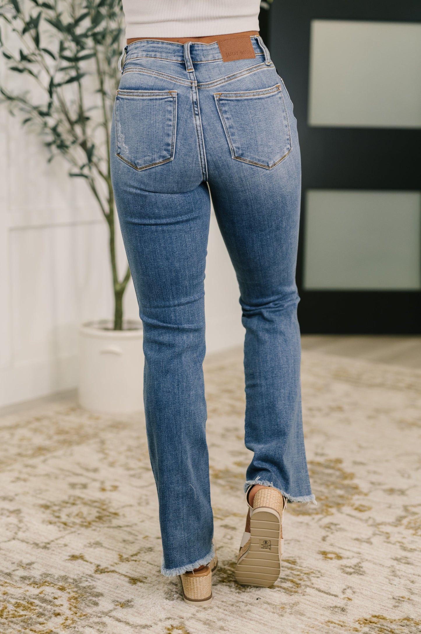 Maureen High-Rise Distressed Bootcut Jeans | Judy Blue