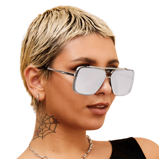 Bella Aviator Sunglasses | Chrome Silver