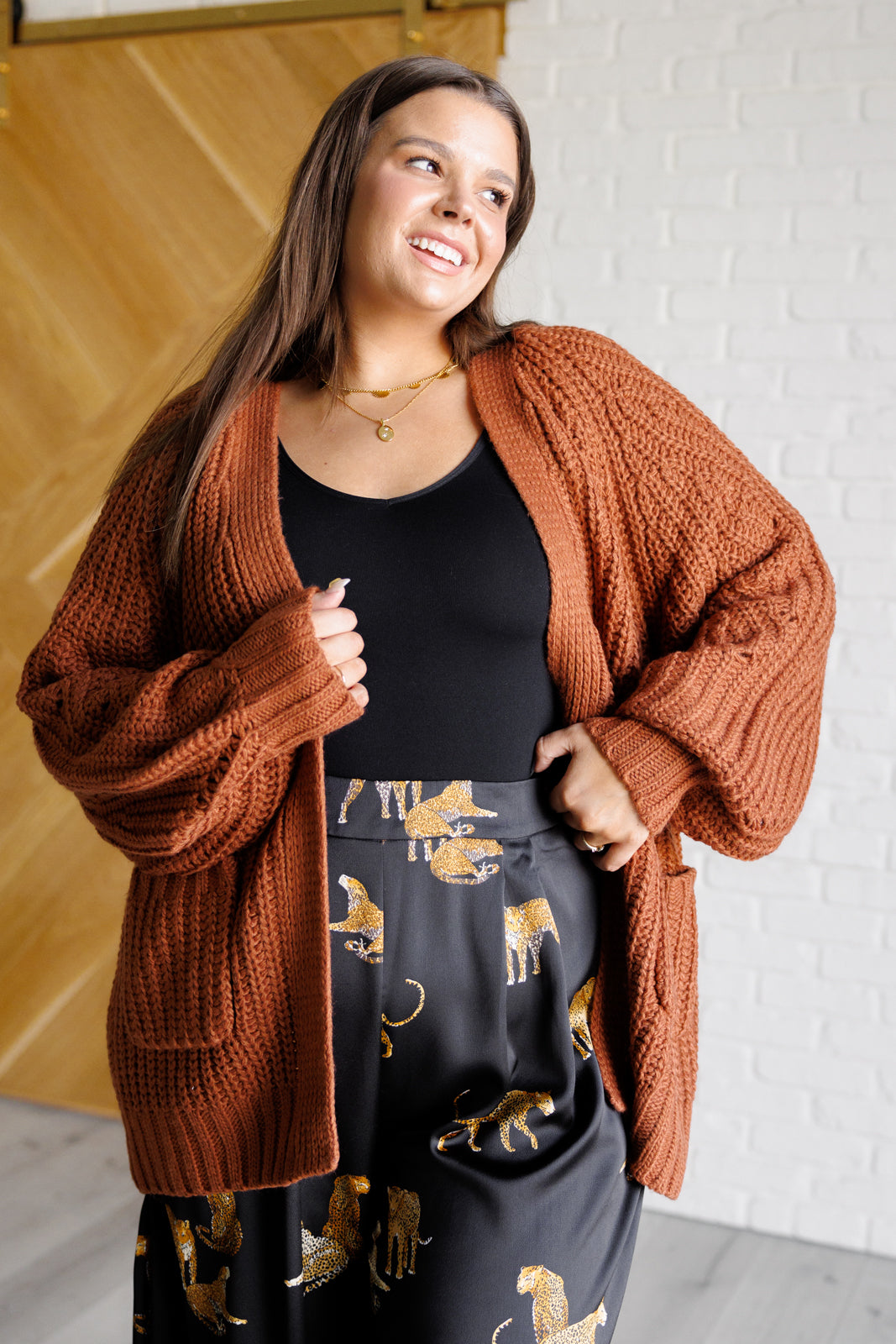 Maybe Monday Cardigan | Chestnut