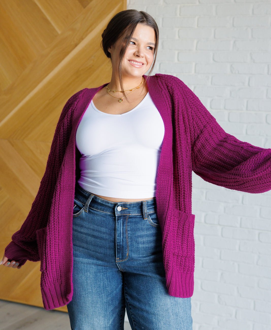 Maybe Monday Cardigan | Berry